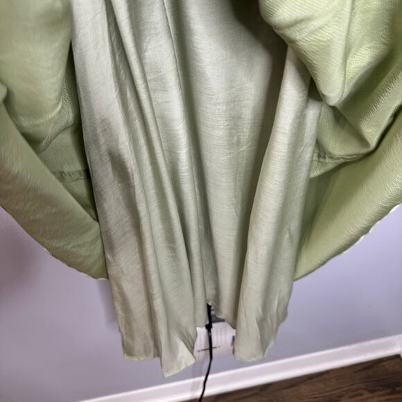 Roller Rabbit Quinn Sleeveless Silk Midi Slip Dress Sage Green Quiet Luxury L - Picture 10 of 15